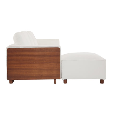 CHITA Modular L-Shaped Sectional Sofa with Larger Seats in Beige Fabric - sold by Home Elegance USA