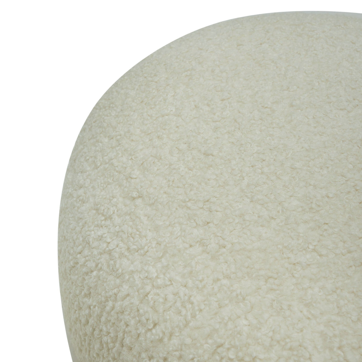 Divani Casa Kael Contemporary White Sherpa Ottoman Vgodzw-20100-Wht-Ott