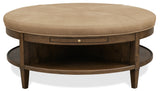 Cashiers Cocktail Ottoman Chestnut / Vintage Ecru - Dark Brown / Beige by Hooker Furniture - View 2