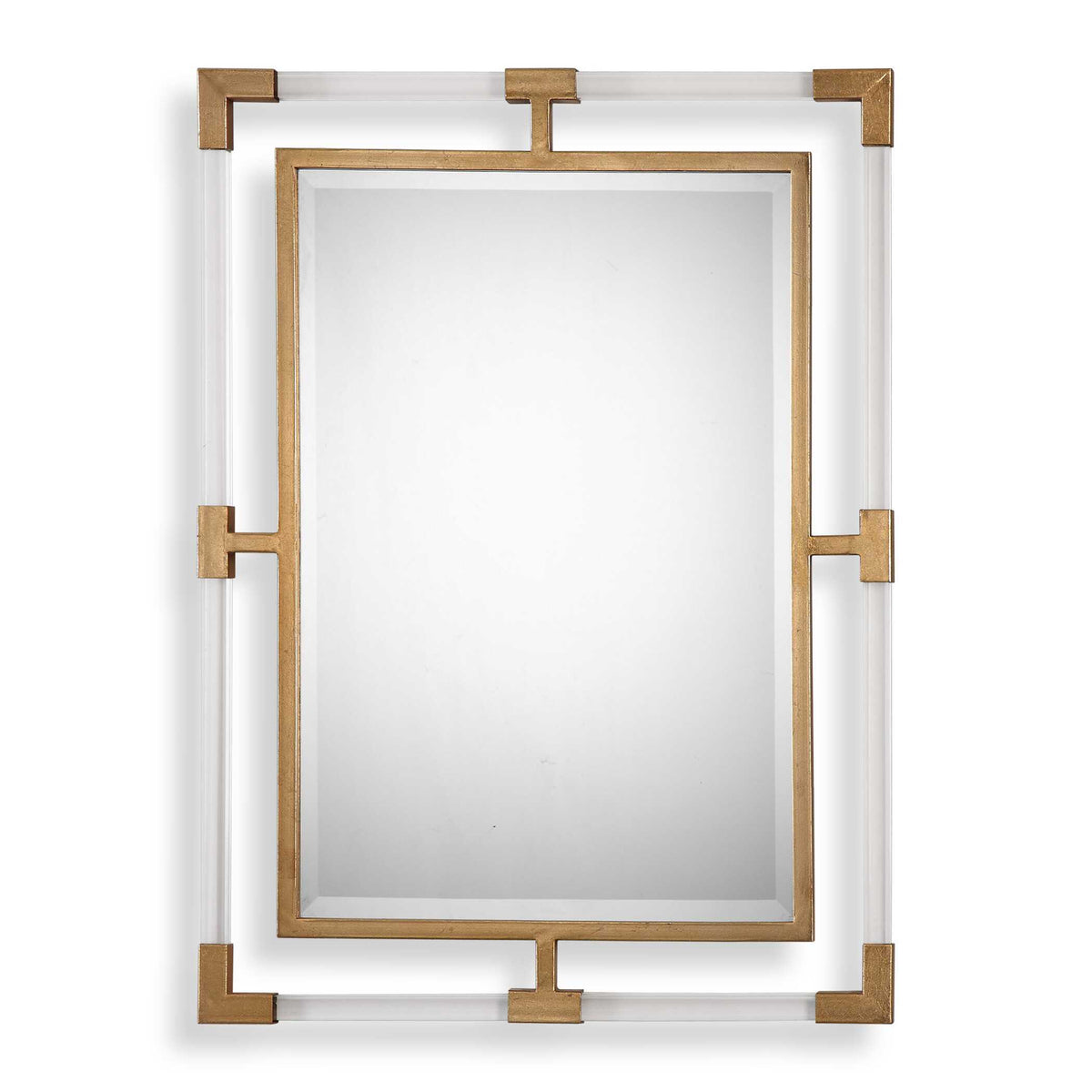 Balkan Modern Wall Mirror - Gold by Uttermost - View 1