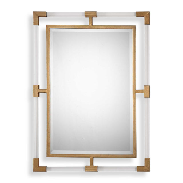 Balkan Modern Wall Mirror - Gold by Uttermost - View 1