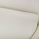 Divani Casa Eden - Modern Grey Leather Loveseat with 2 Recliners