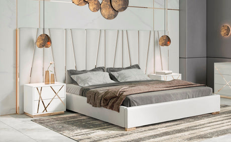 Nixa Modern White & Gold Bedroom Set – VIG Furniture - sold by Home Elegance USA