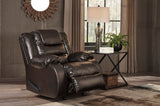 Ashley Chocolate Vacherie Rocker Recliner - Faux Leather | Home Elegance USA