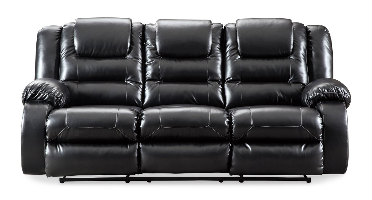 Ashley Black Vacherie Reclining Sofa - Faux Leather - 7930888 - Home Elegance USA - 1