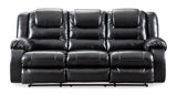 Ashley Black Vacherie Reclining Sofa - Faux Leather - 7930888 - Home Elegance USA - 1