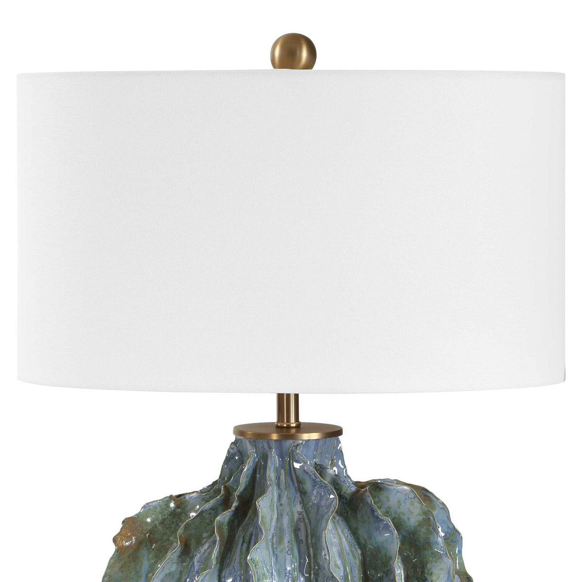 Ruffle Up Table Lamp - Blue by Uttermost - View 5