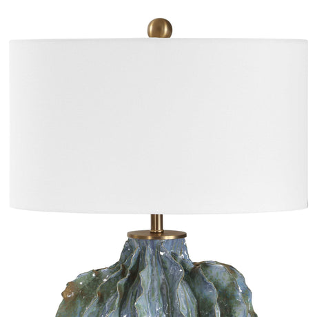 Ruffle Up Table Lamp - Blue by Uttermost - View 5