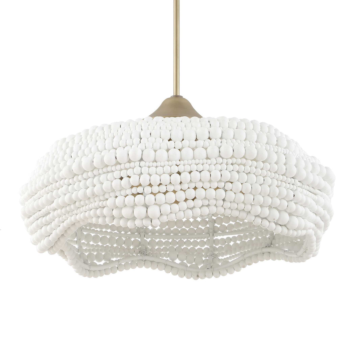 Biddeford 5 Light Beaded Pendant - Gold / White by Uttermost - View 6