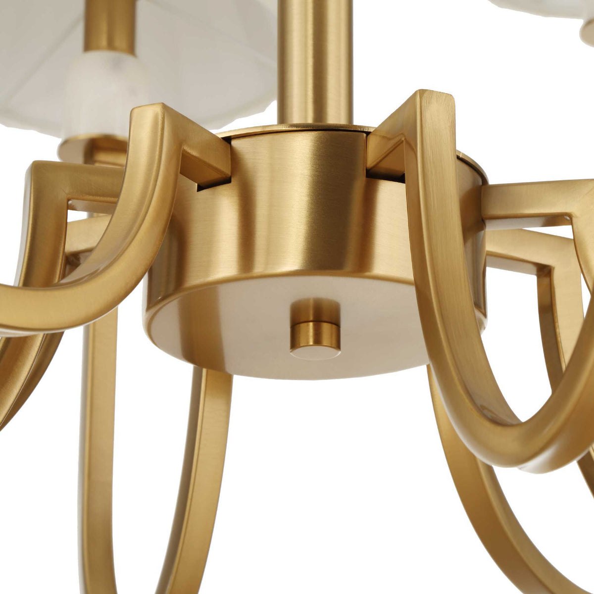 Poppins 8 Light Brass Chandelier White / Gold - Gold / White by Uttermost - View 11