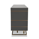 Modrest Katzu- Modern Grey and Rose Gold Buffet