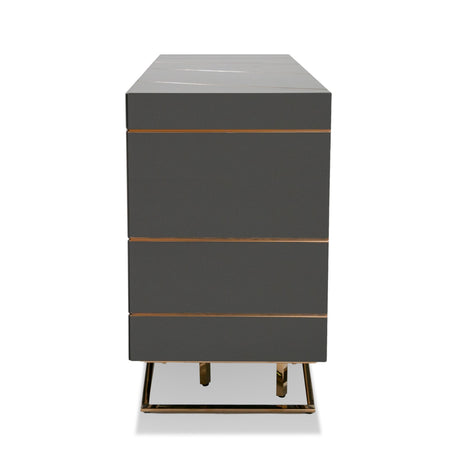 Modrest Katzu- Modern Grey and Rose Gold Buffet
