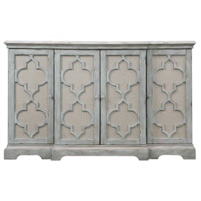 Sophie 4 Door Cabinet Gray - Silver by Uttermost - View 1