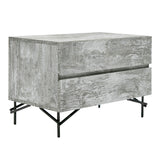 Queen Lamont + Aria - Modern Beige Fabric + Grey Texture 4-Piece Bedroom Set
