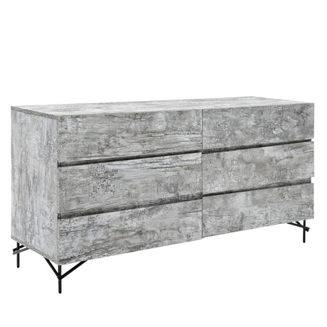 Nova Domus Aria - Italian Modern Multi Grey with texture Dresser