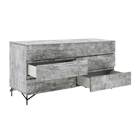 Nova Domus Aria - Italian Modern Multi Grey with texture Dresser