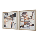Vetrina Framed Abstract Prints (Set of 2) - Gray by Uttermost - View 4