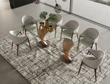 Modrest Cleveland - Contemporary Glass and Walnut Dining Table