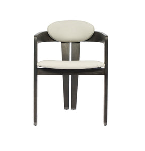 Modrest Thorne Light Grey and Dark Grey Arm Dining Chair - Home Elegance USA