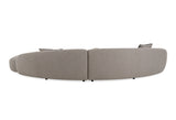 Divani Casa Allis - Glam Grey and Black Fabric Curved Sectional Sofa | VIG | Home Elegance USA