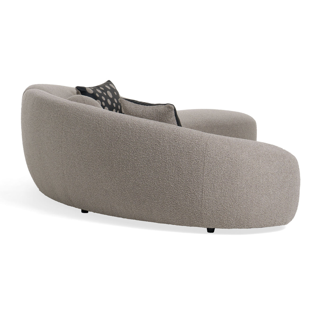 Divani Casa Allis - Glam Grey and Black Fabric Curved Sectional Sofa | VIG | Home Elegance USA