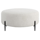 Arles Large Plush Ottoman - White by Uttermost - View 1