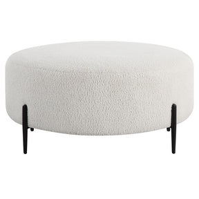 Arles Large Plush Ottoman - White by Uttermost - View 1