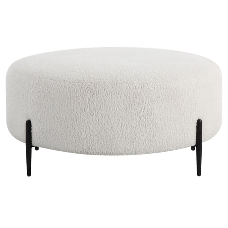 Arles Large Plush Ottoman - White by Uttermost - View 1