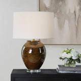 Rye Glazed Table Lamp - Dark Brown by Uttermost - View 2