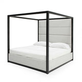 Manhattan - Contemporary Canopy Grey Bed -queen - View Image 1