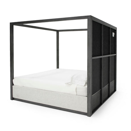 Manhattan - Contemporary Canopy Grey Bed -eastern - View Image 1