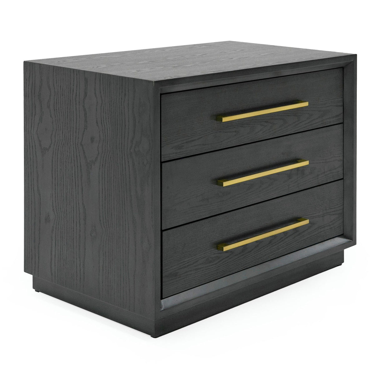 Modrest Manhattan - Contemporary Grey and Gold Nightstand