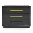 Modrest Manhattan - Contemporary Grey and Gold Nightstand
