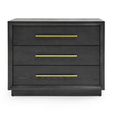 Modrest Manhattan - Contemporary Grey and Gold Nightstand