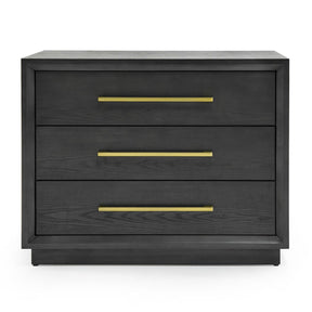 Modrest Manhattan - Contemporary Grey and Gold Nightstand