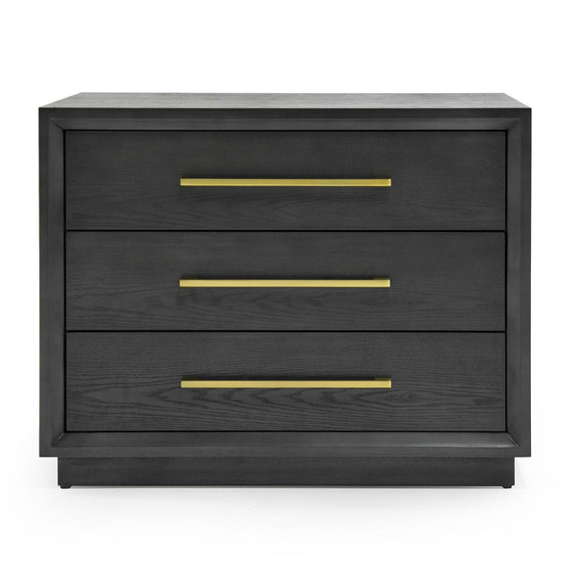 Modrest Manhattan - Contemporary Grey and Gold Nightstand
