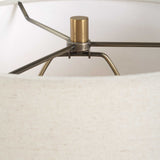 Bower Table Lamp Matt Black - Black / White by Uttermost - View 5