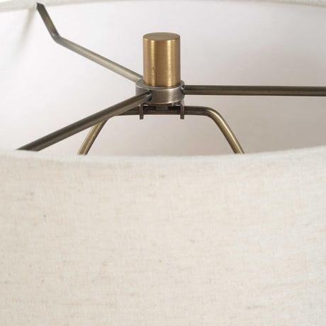 Bower Table Lamp Matt Black - Black / White by Uttermost - View 5