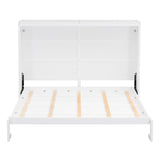 Queen Size Murphy Bed Wall Bed,White - Home Elegance USA