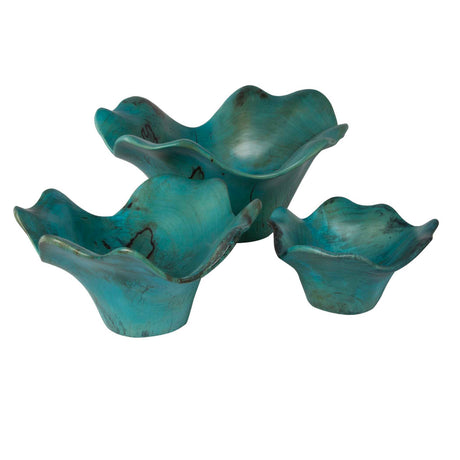 Teo Wood Wall Art (Set of 3) - Light Blue by Uttermost - View 5