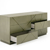 Modrest Nixa - Modern Wide Birch + Brushed Bronze Dresser