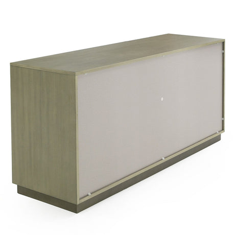 Modrest Nixa - Modern Wide Birch + Brushed Bronze Dresser