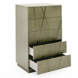 Modrest Nixa - Modern Wide Birch + Brushed Bronze Chest