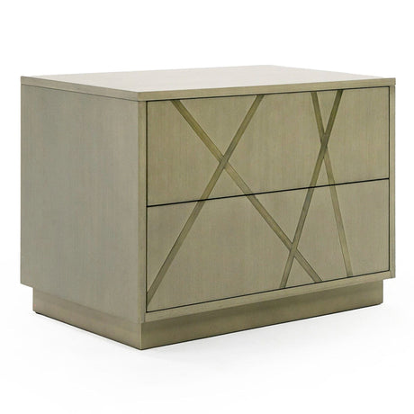 Nixa Modern Beige Velvet & Brushed Bronze 4-Piece Bedroom Set – VIG Furniture - sold by Home Elegance USA
