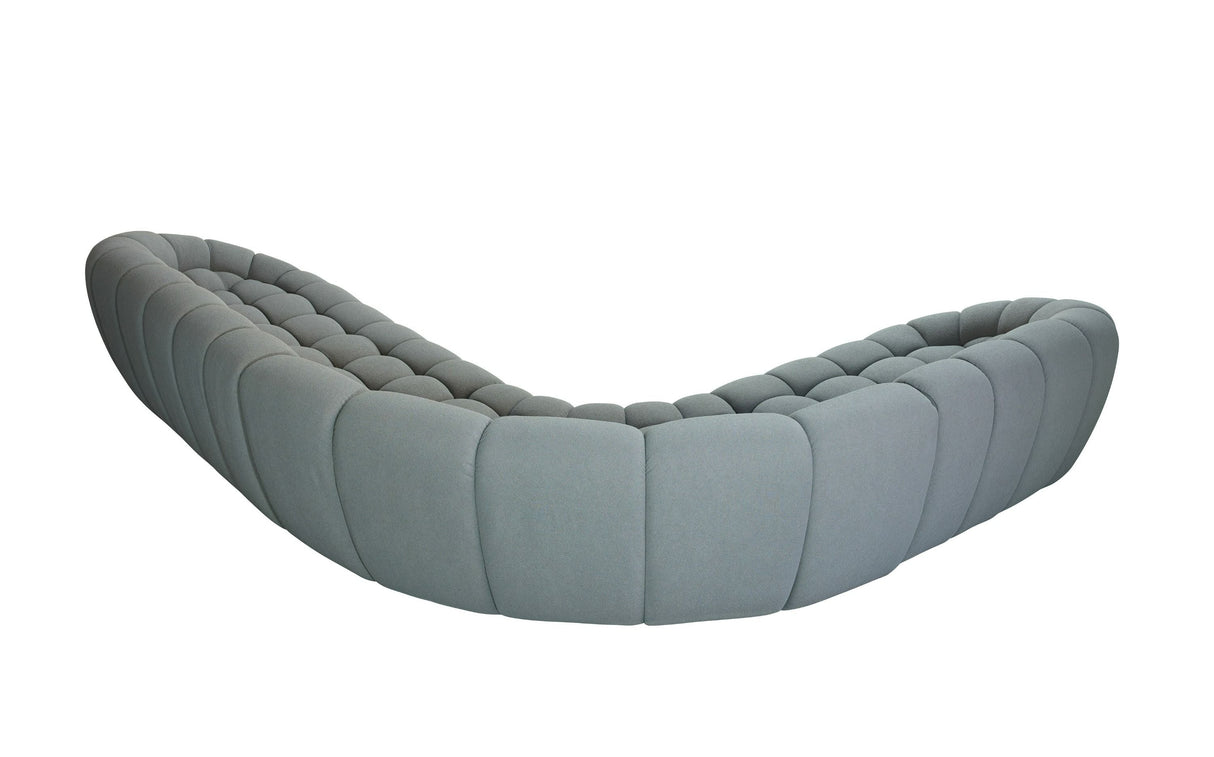 Yolonda - Modern Light Grey Curved Sectional Sofa - sold by Home Elegance USA