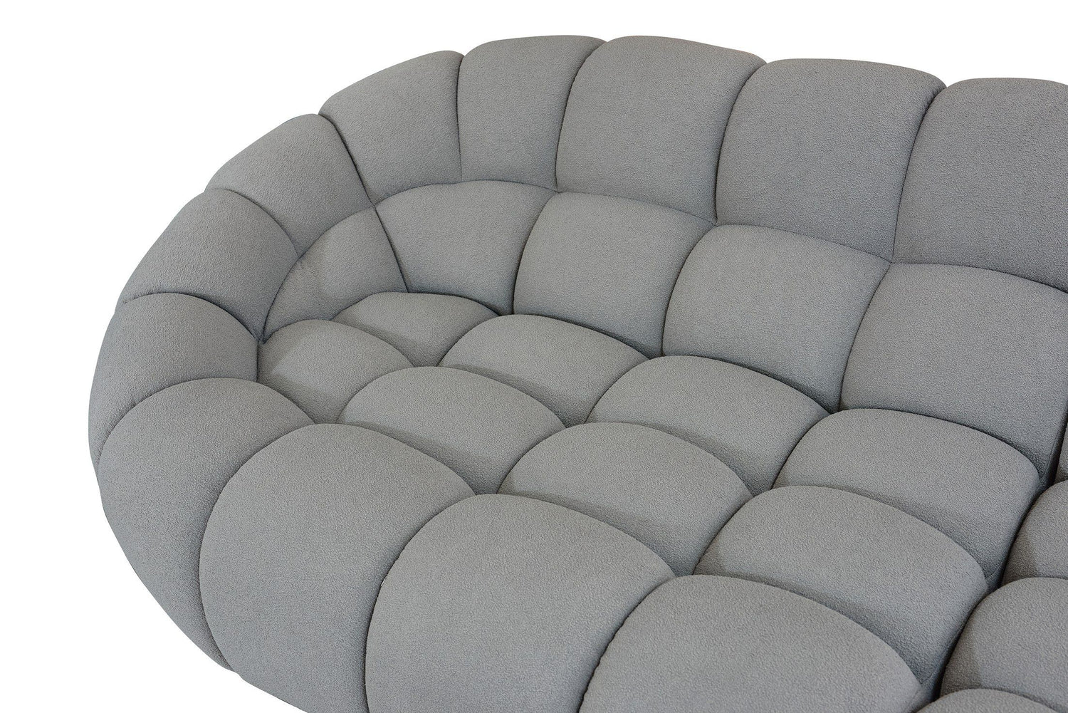 Yolonda - Modern Light Grey Curved Sectional Sofa - sold by Home Elegance USA