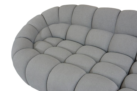 Yolonda - Modern Light Grey Curved Sectional Sofa - sold by Home Elegance USA
