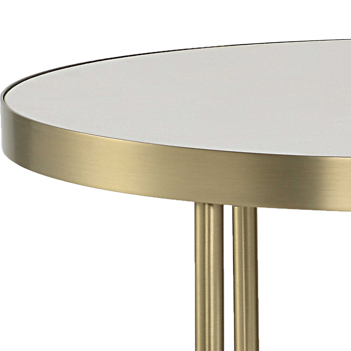 Aragon Nesting Tables (Set of 2) White - Bronze by Uttermost - View 7