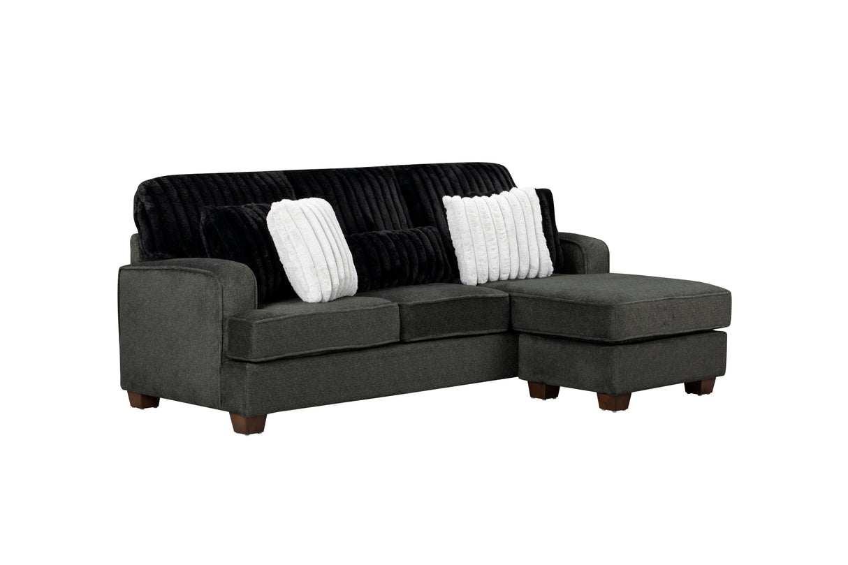 Modern Reversible Sectional Corner-blocked Frame Reversible Cushions Throw Pillows 100% Foam Livingroom Furniture