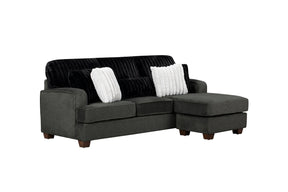 Modern Reversible Sectional Corner-blocked Frame Reversible Cushions Throw Pillows 100% Foam Livingroom Furniture - sold by Home Elegance USA